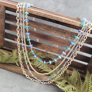 Avon Sparkling Metallic Multi-Strand Necklace